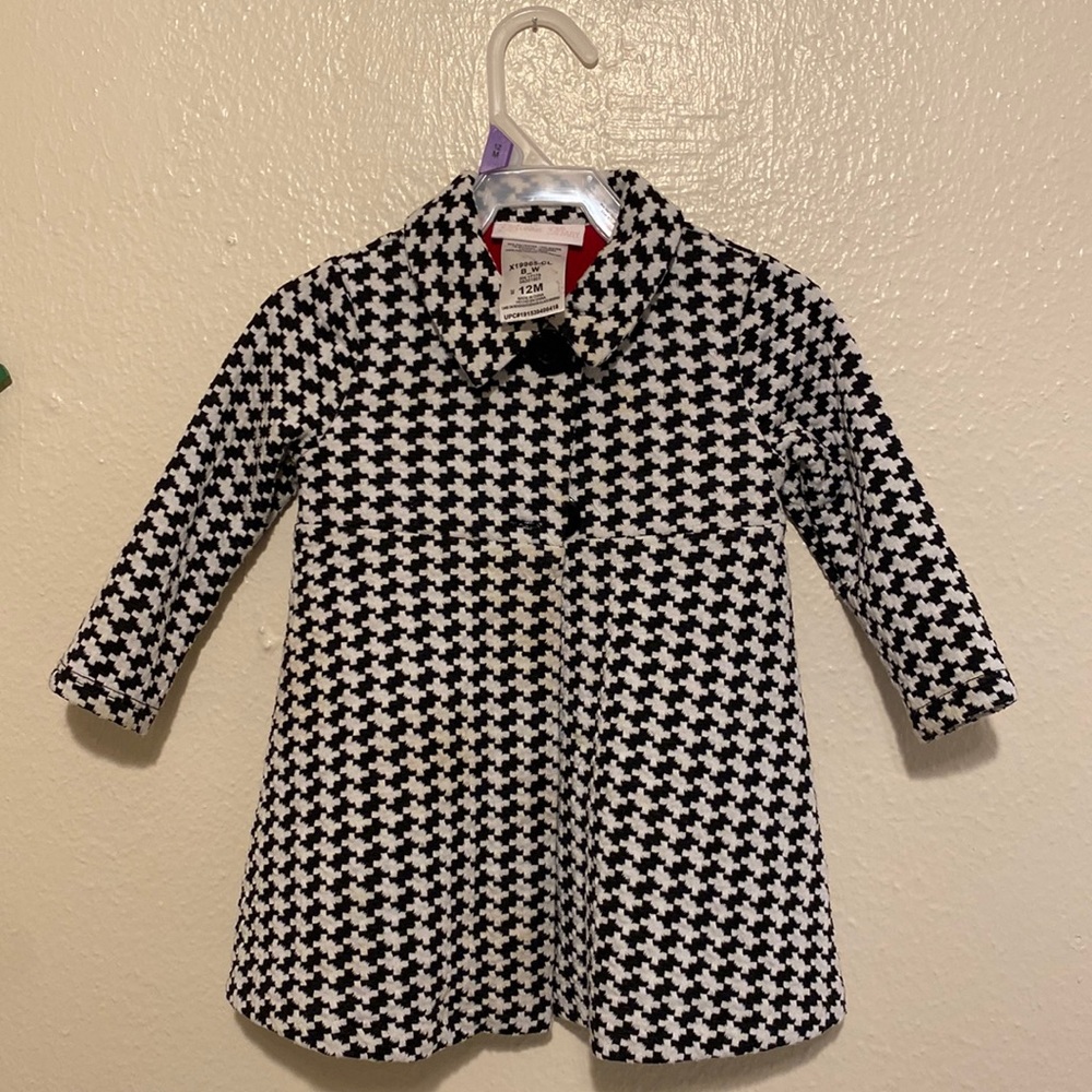 Bonnie Baby houndstooth pea coat size 12 mo